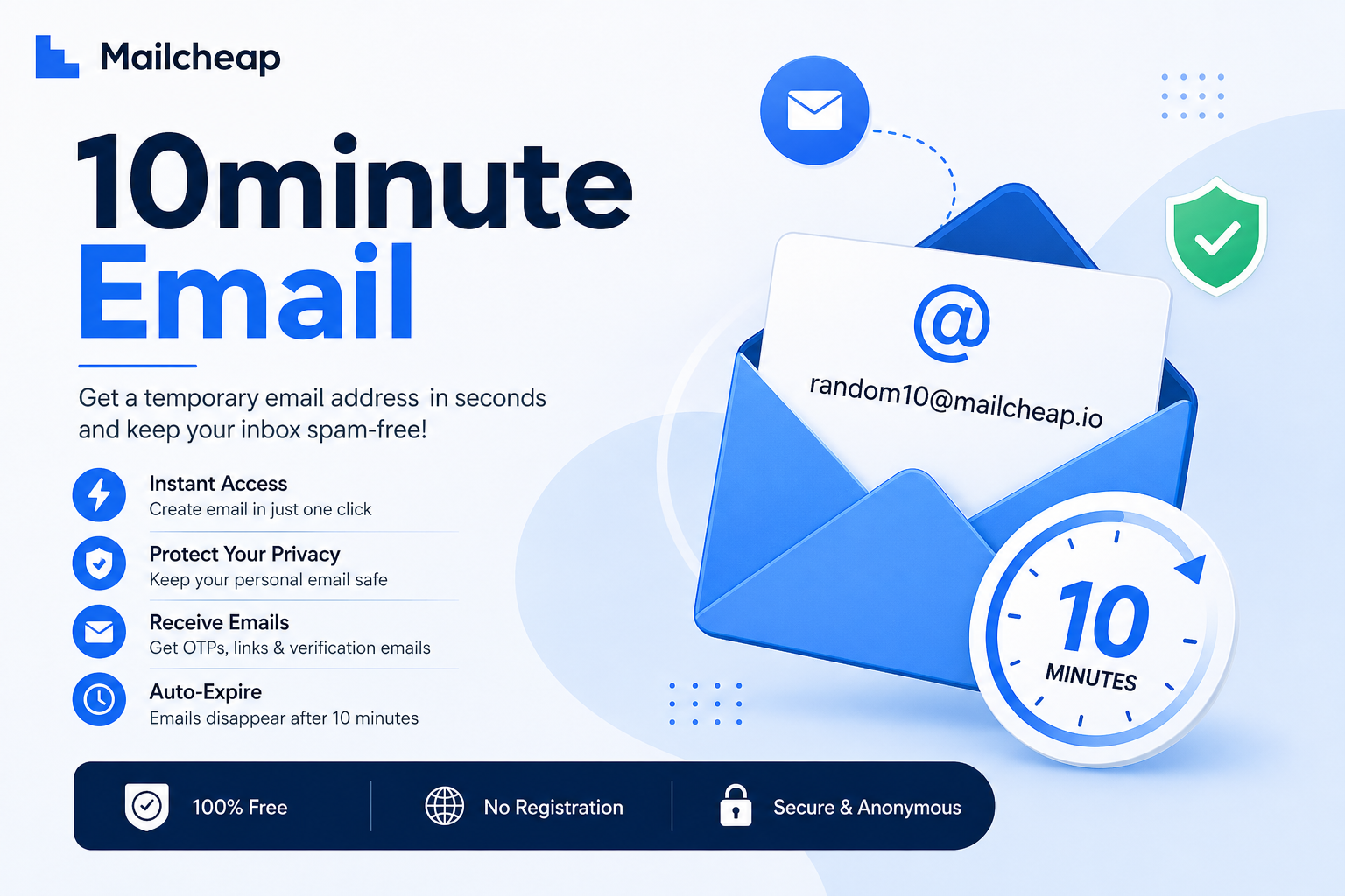 10minute Email by Mailcheap: Fast, Secure & Hassle-Free Temporary Email Solution