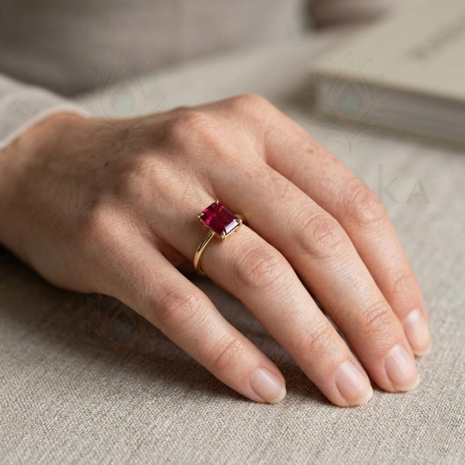 Synthetic Ruby Ring by Visoka Jewellery – Redefining Elegance with Premium Craftsmanship